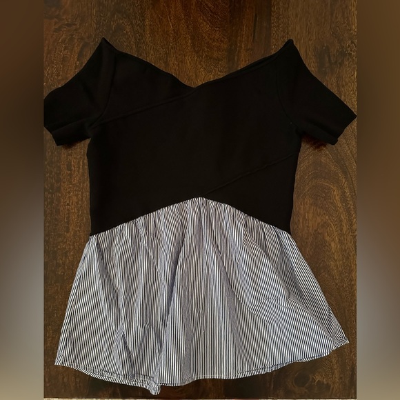 Nicole Miller New York off the shoulder ribbed blouse - Picture 5 of 11